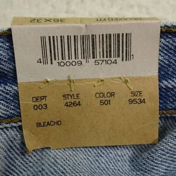 NWT Eddie Bauer Relaxed Fit Pre-Washed Denim 36x32